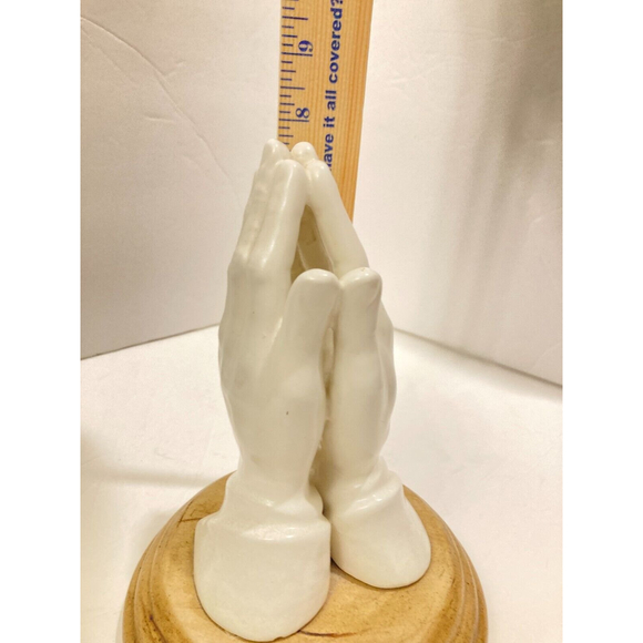 Porcelain Praying Hands Figurine Statue No Damage - Picture 5 of 8